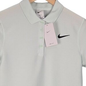 Nike Golf Polo Womens Small Mint Green Dri-FIT Victory Ribbed Short Sleeve NWT
